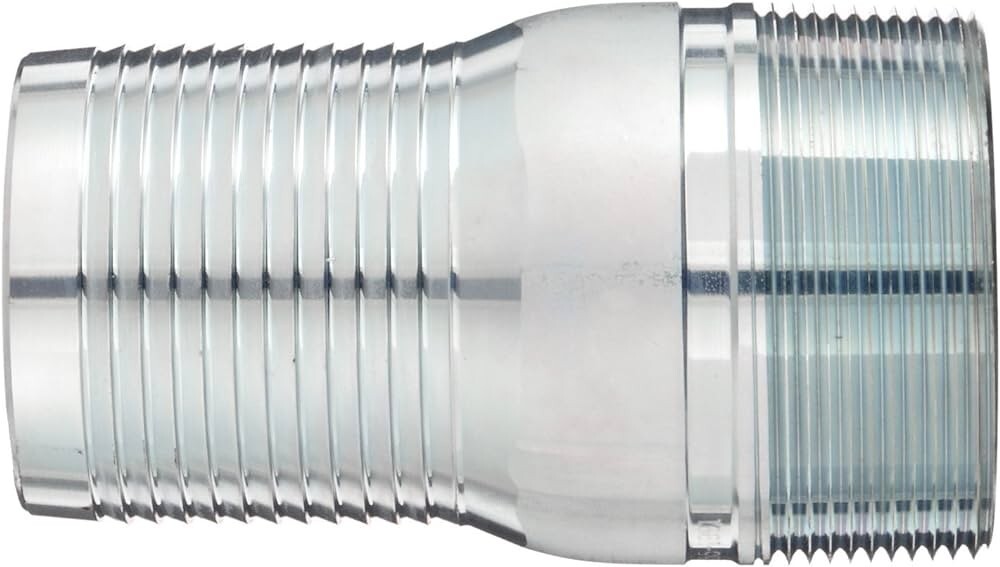 King Nipple 3/4" Male NPT x Hose Barb Plated Steel (Lot of 8)