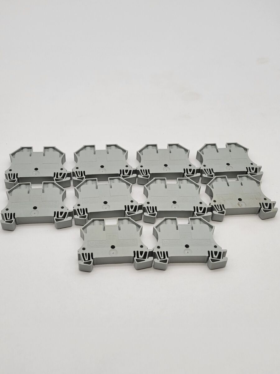 Lot of 10 Allen-Bradley 1492-J10 Terminal Block Screw Connection 65A 600V 1 Pole