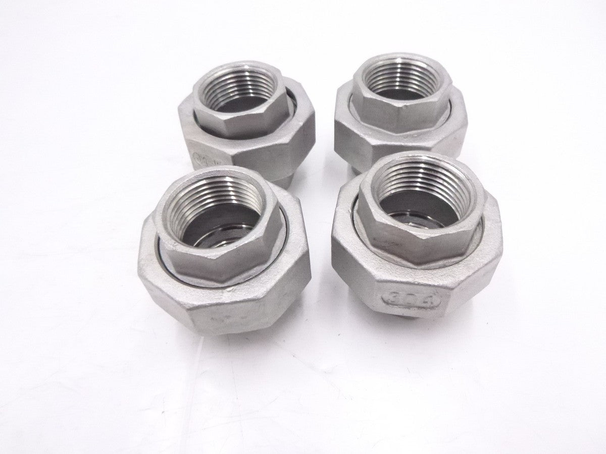 4 Pack Boshart 5722 3/4" Union 304SS ISO4144
