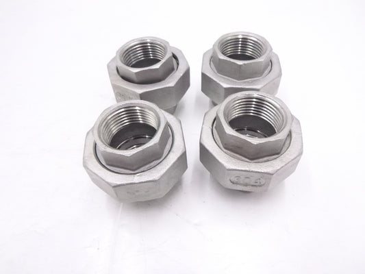 4 Pack Boshart 5722 3/4" Union 304SS ISO4144