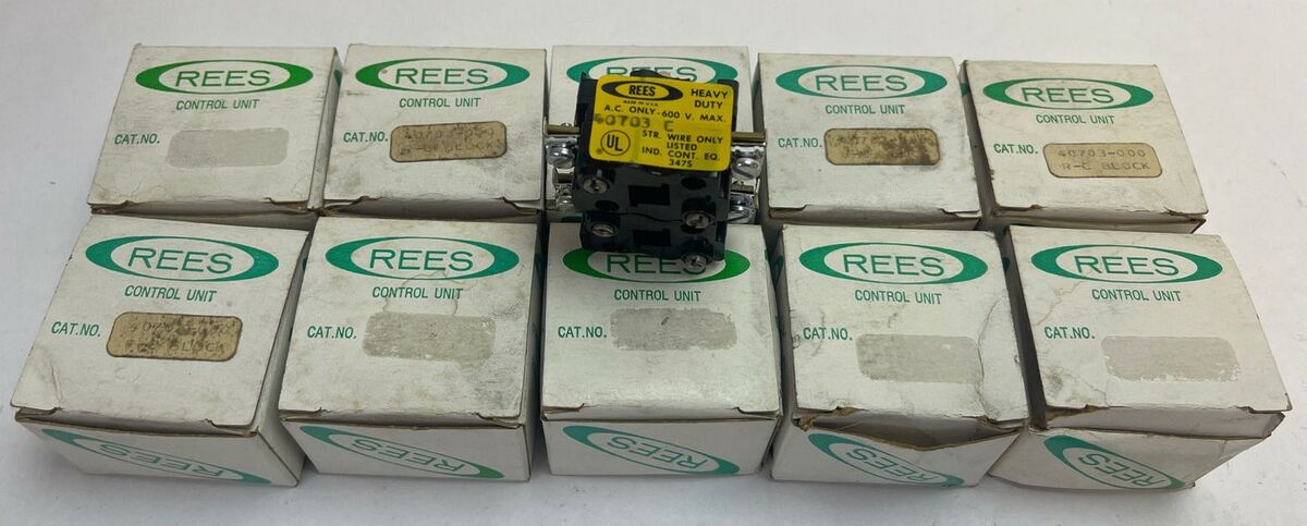 REES 40703C CONTACT BLOCK 600VAC 250VDC HEAVY DUTY (LOT OF 10) 40709-000