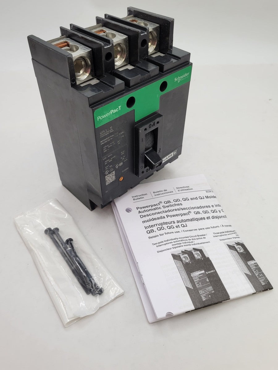 Square D QDL32200 PowerPact Feed-Thru Circuit Breaker 200A 240V 3P 3PH QD 200