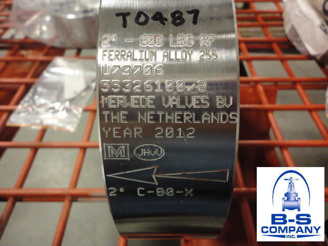 Swing Check Valve MERWEDE C-80-X 2" 600 Raised Face Flanged Ferralium Alloy 255