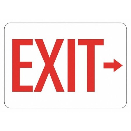 Lyle Lcu1-0005-Ed_14X10 Exit Sign, Polyester, 14" W, 10" H, Exit (Arrow Right),