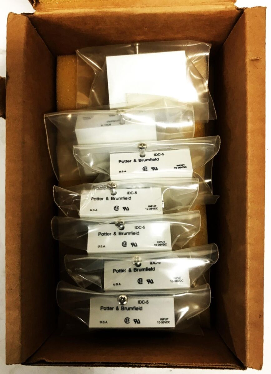 Potter & Brumfield 10-36VCD Relay IDC-5 [Box of 7] NOS