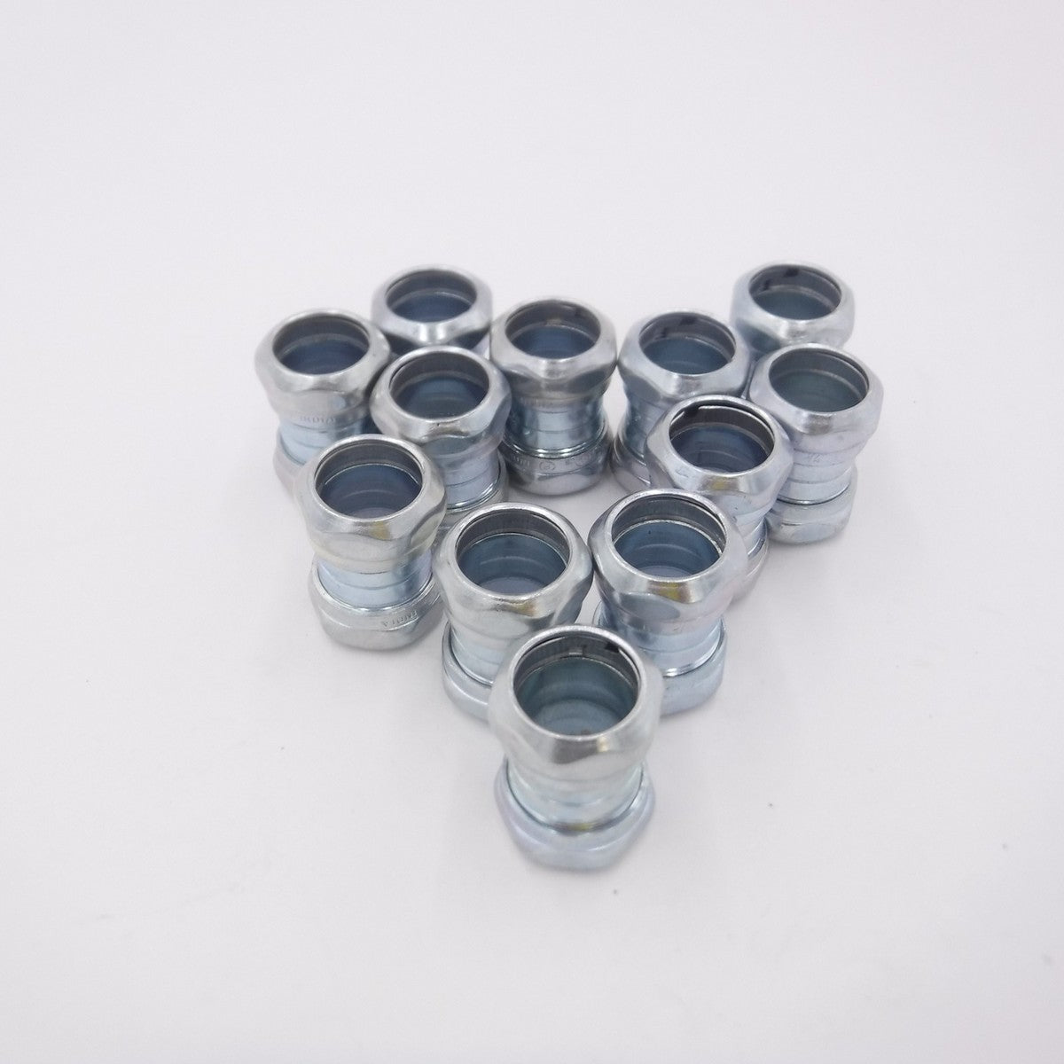 12 Pack 3/4" Steel Compression Conduit Couplings