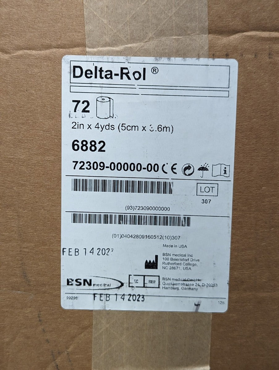 Case of 72 BSN 6882 Delta-Rol, 2" x 4 yards cast padding
