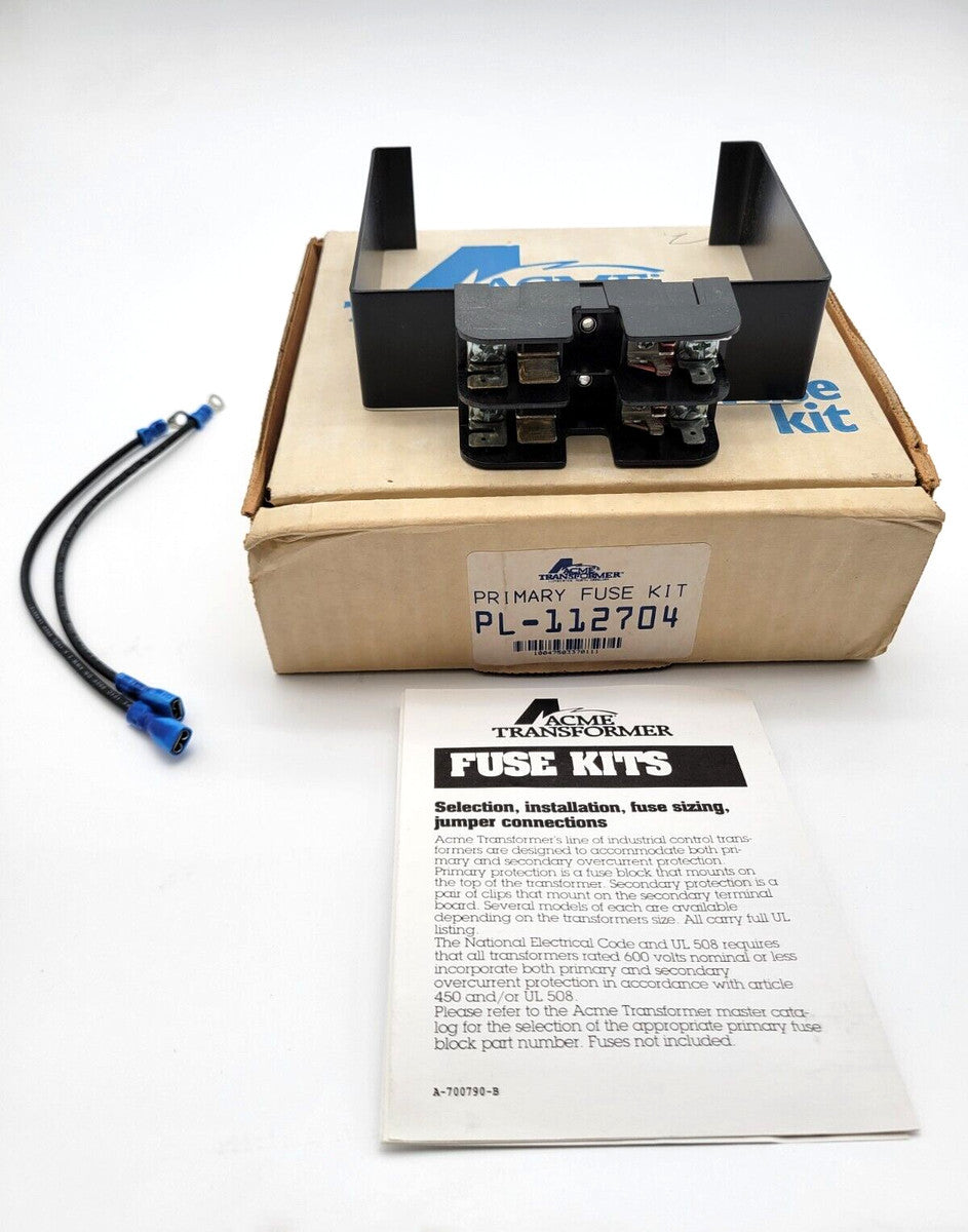 Acme Transformer PL-112704 Primary Fuse Kit 30 Amp 2 Pole 600 VAC Instructions