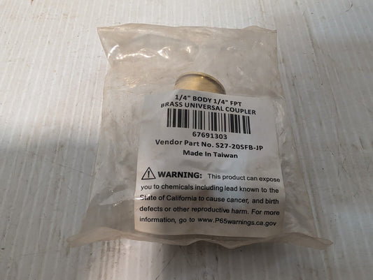 676913 Pneumatic Hose Coupling 1/4" Thread, 1/4" Body Dia, Universal Interchange