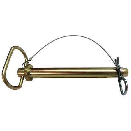 Zoro Select U39666.050.0400 Hitch Pin, Detent, 1/2 In Pin Dia, 4 In Shank Lg,