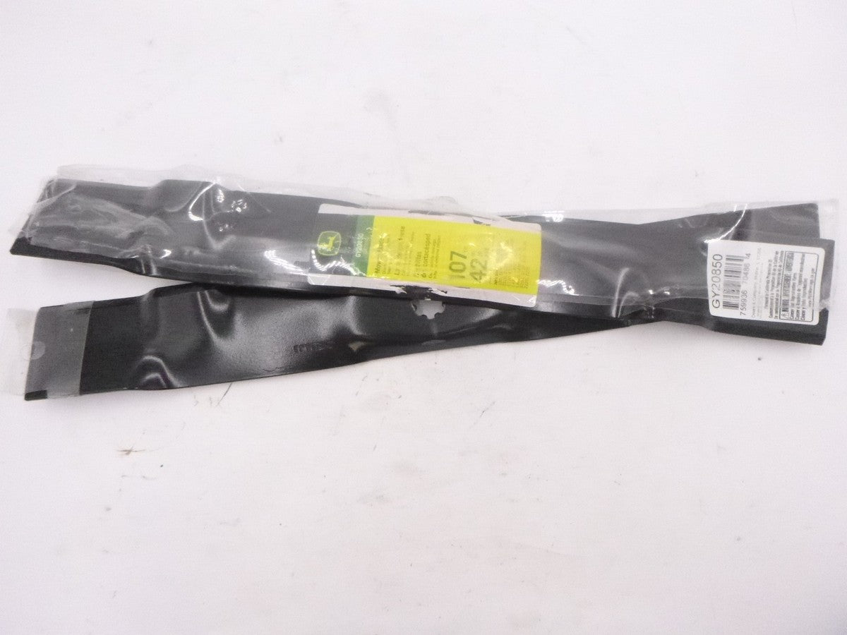 2 Pack OEM John Deere GY20850 Mower Blades for 42" Decks 102 105 115 125 135