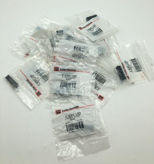 20 Piece Cutler-Hammer E30KE100 Extended Push Button Cover Cap Series A1 Black