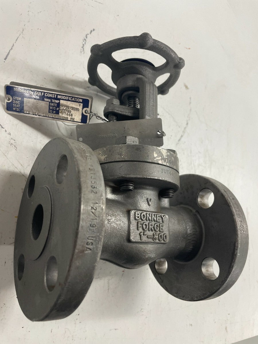 BONNEY FORGE 31A-LE Gate Valve 1" 300 RF Flanged F9 Chrome API Trim #8 MODIFIED