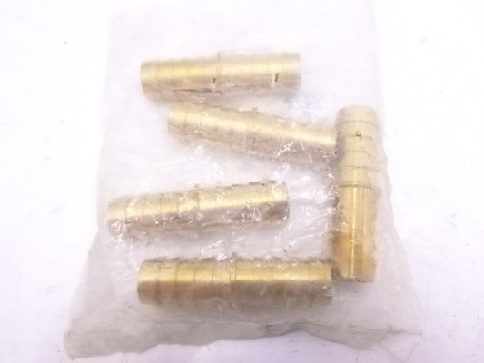 5 Pack 10974 Barbed Brass Hose Fitting 1/2" ID Hose