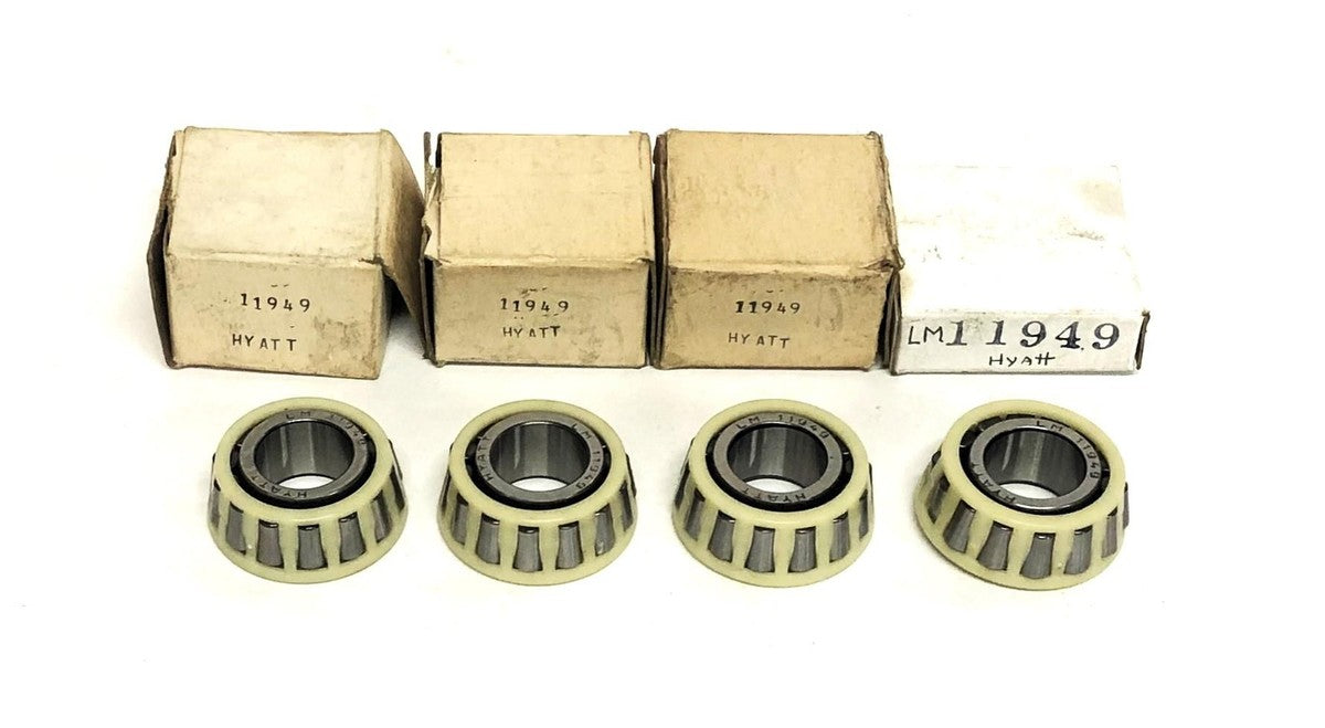 Hyatt Tapered Roller Bearing Cone Plastic Assembly LM11949 [Lot of 4] NOS