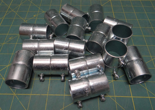 (15) 1" Crouse Hinds 462 Set Screw Type Coupling Zinc Plated Steel for EMT