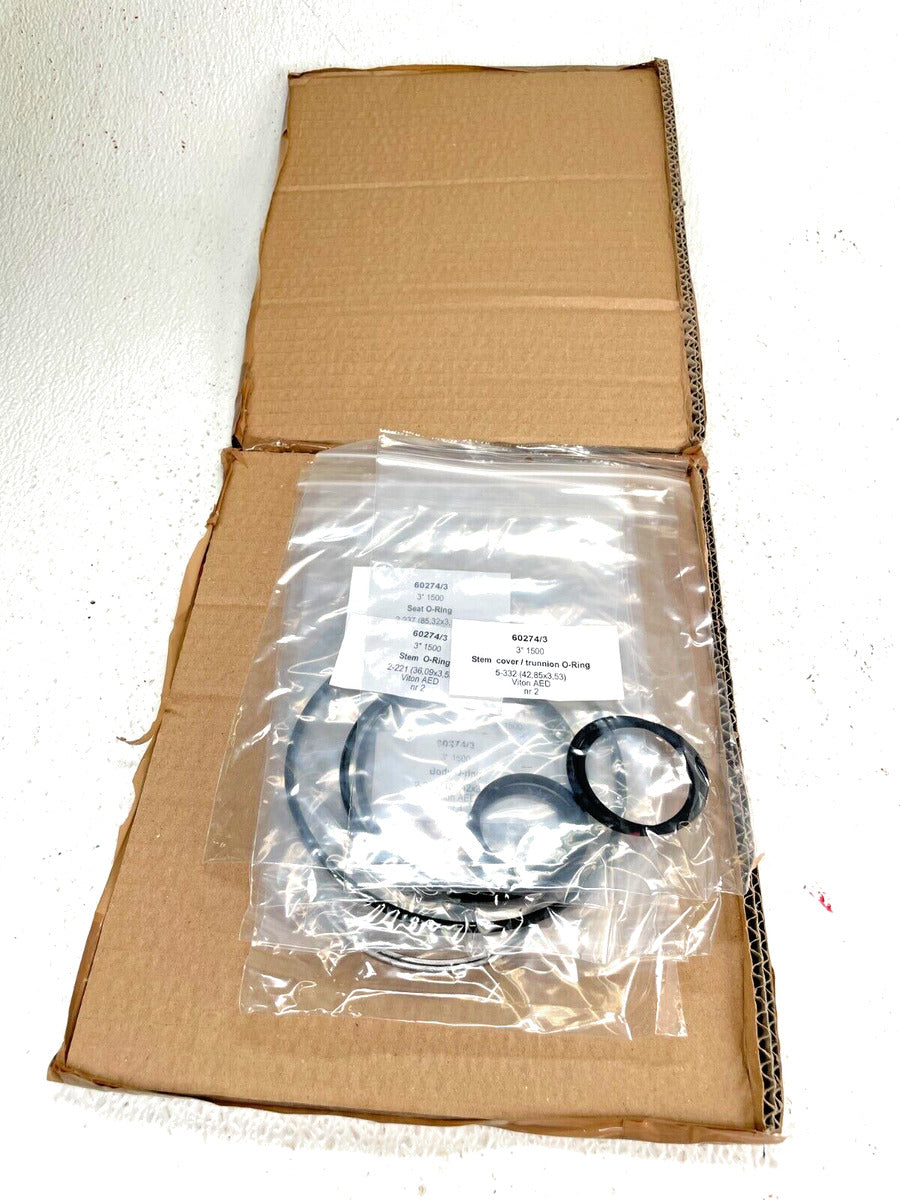 VELAN 60274-3 Soft Parts Repair Kit for 3" 1500 Model K1 Trunnion Ball Valve