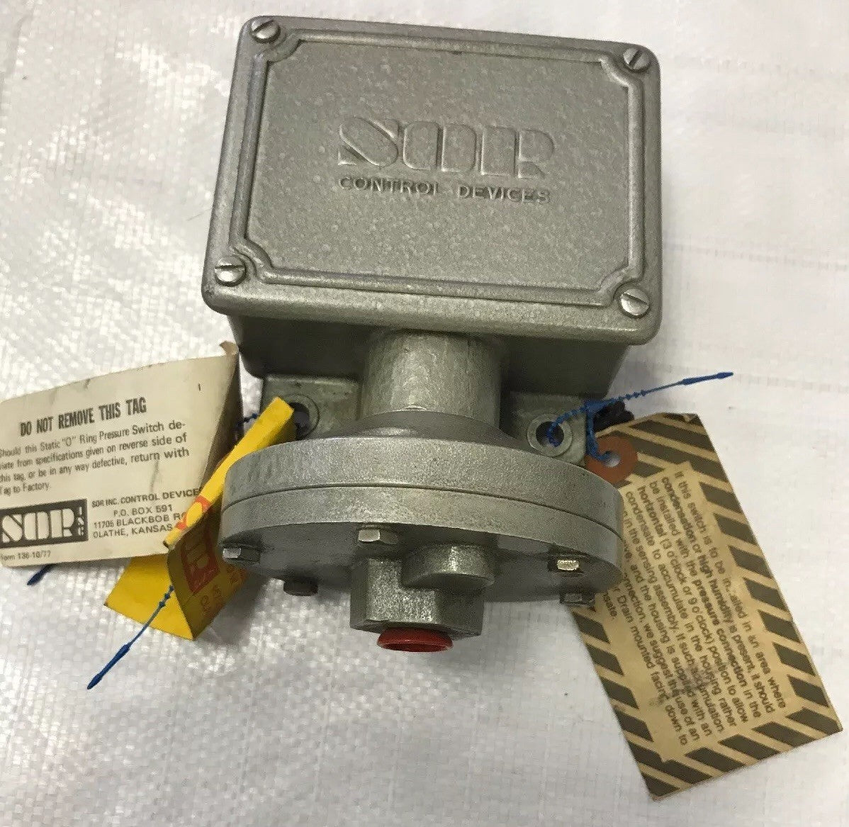 SOR / STATIC O RING 12NN-K614-TT PRESSURE SWITCH 12NNK614TT 200 PSI 2.5-45 INWC