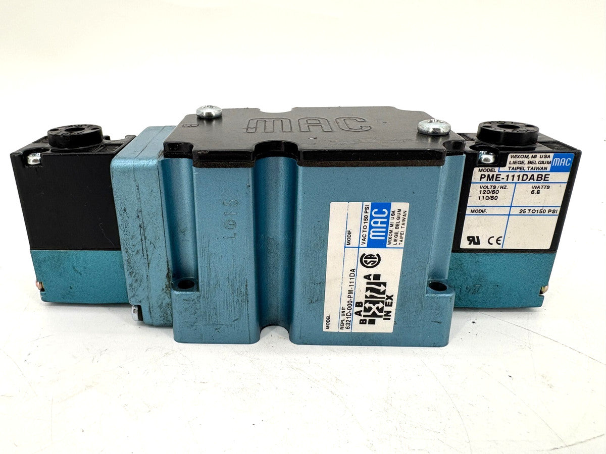 New MAC Valves 6321D-000-PM-111DA Solenoid Valve 120V - No Gasket No Box