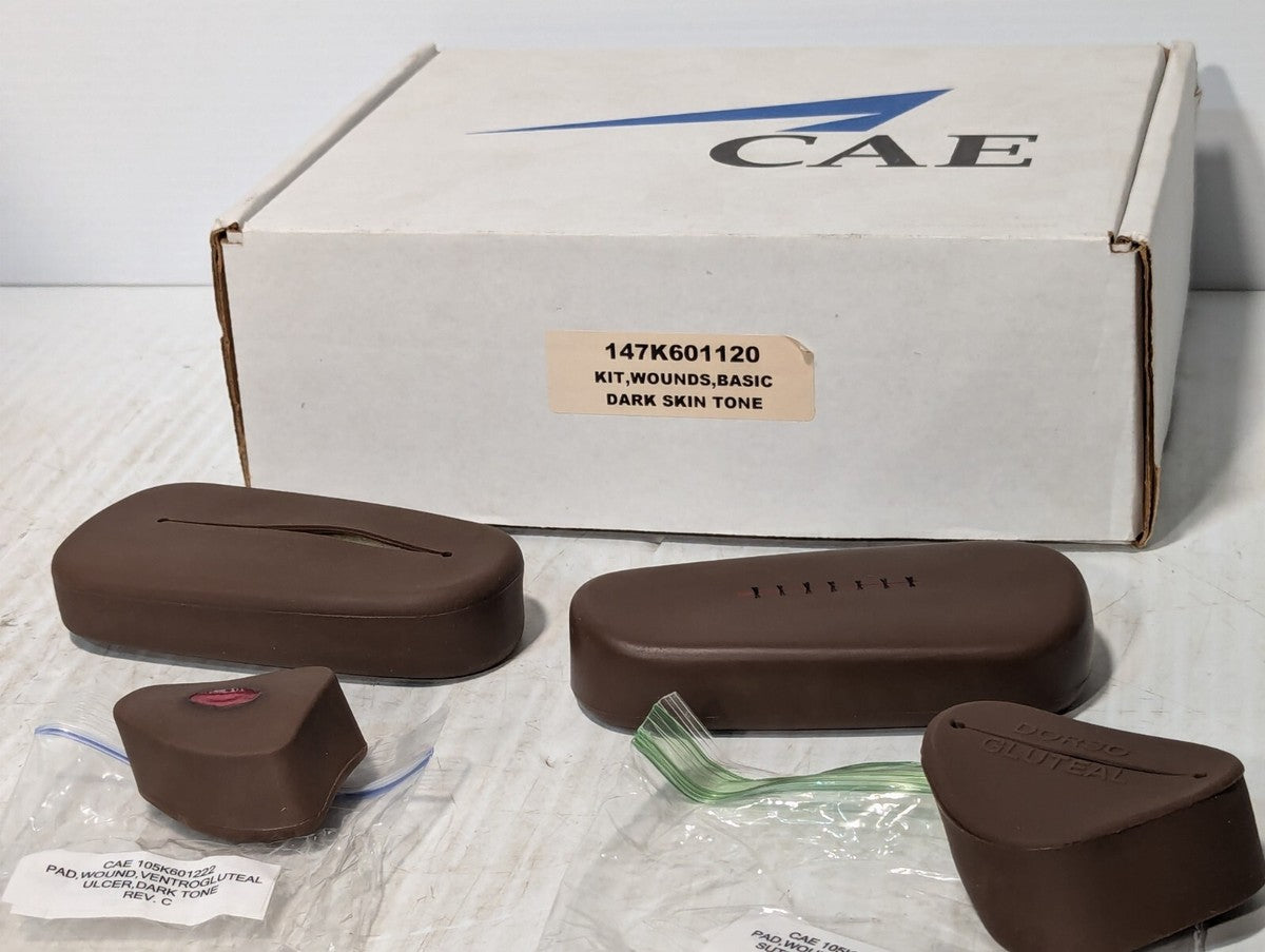 CAE Medical 147K601120 Basic Wounds Kit, Dark Skin Tone