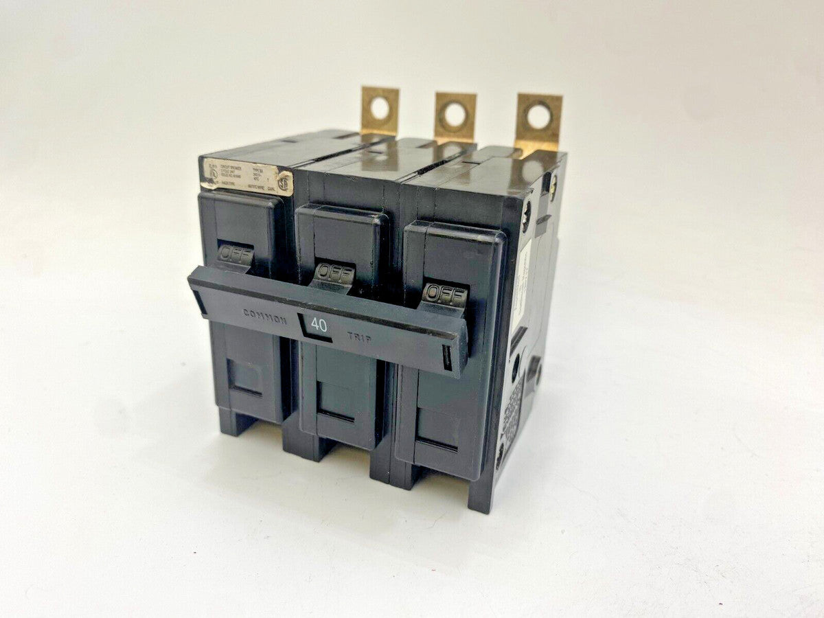 Eaton BAB3040H Bolt-On Circuit Breaker 40A 240V 10kA 3P 3PH BAB 40 AMP 240 Volt