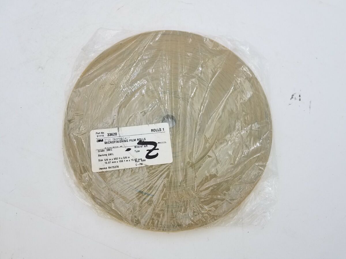3M 51119 33620 272L Imperial Microfinishing Film Roll Grade 9MIC 5/8" x 650' NOS