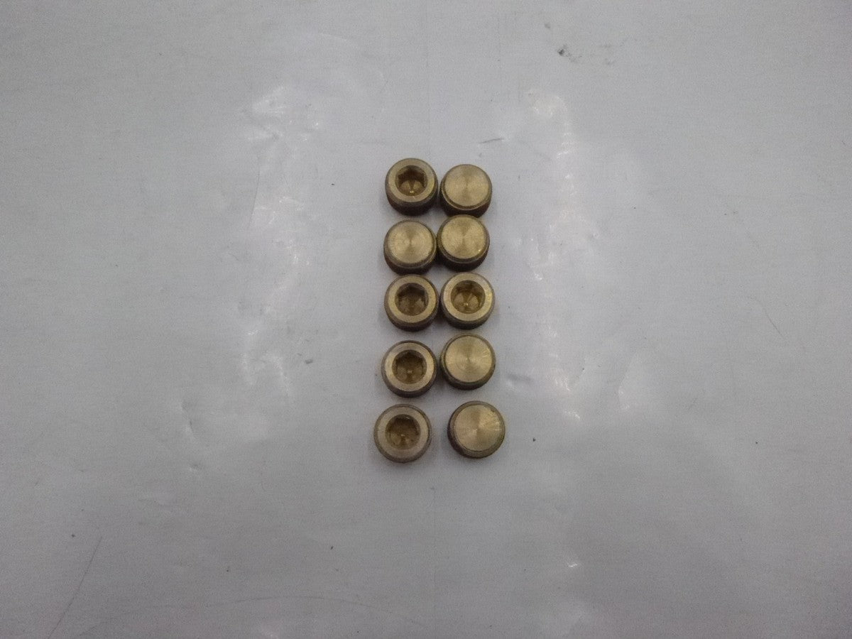 10 Pack 1/2" Brass Hex Head Plug VS218p-8