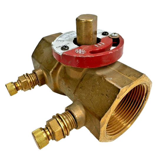 117104 Bell & Gossett CB 1-1/2" NPT Circuit Setter Balancing Valve, Bronze