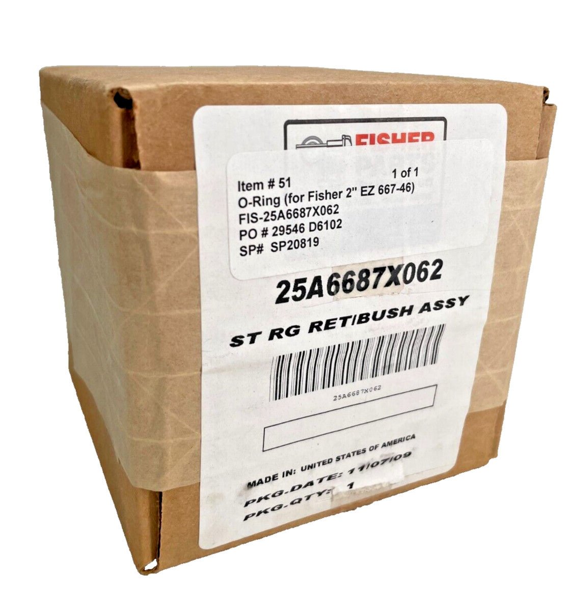 Fisher Emerson 25A6687X062, ST RG RET / BUSH ASSY Part Kit *NEW, FACTORY SEALED*