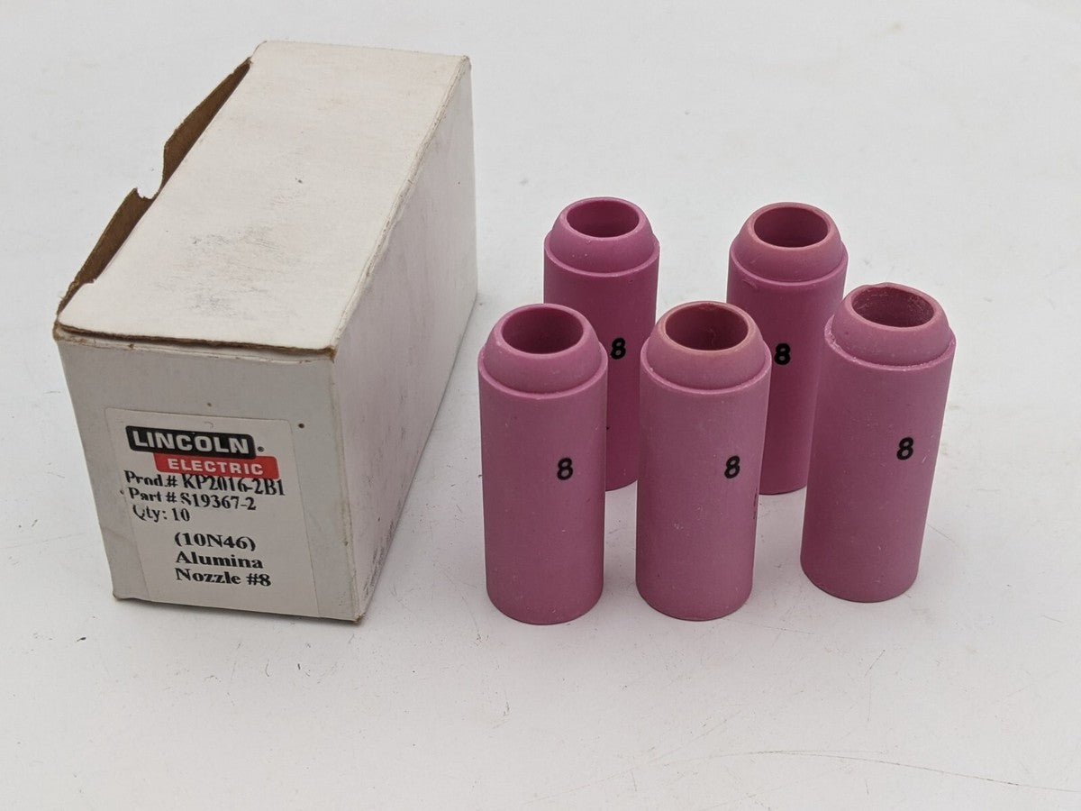 5 Piece Lincoln Electric P2016-2B1 S19367-2 10N46 Alumina Nozzle Size 1/2 Inch