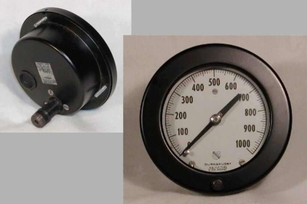 ASHCROFT DURAGAUGE 1377R - 451377AS04B - Pressure Gauge, 0 to 1000, 6" Dial, New