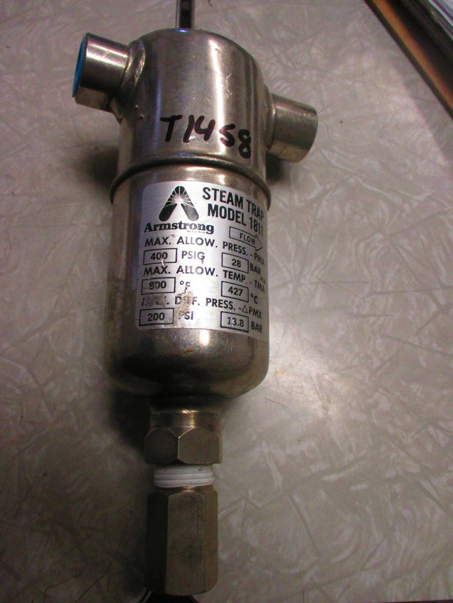ARMSTRONG 1811 | 1/2" SW x FNPT Inverted Bucket Steam Trap w/ Pop Drain | 304SS