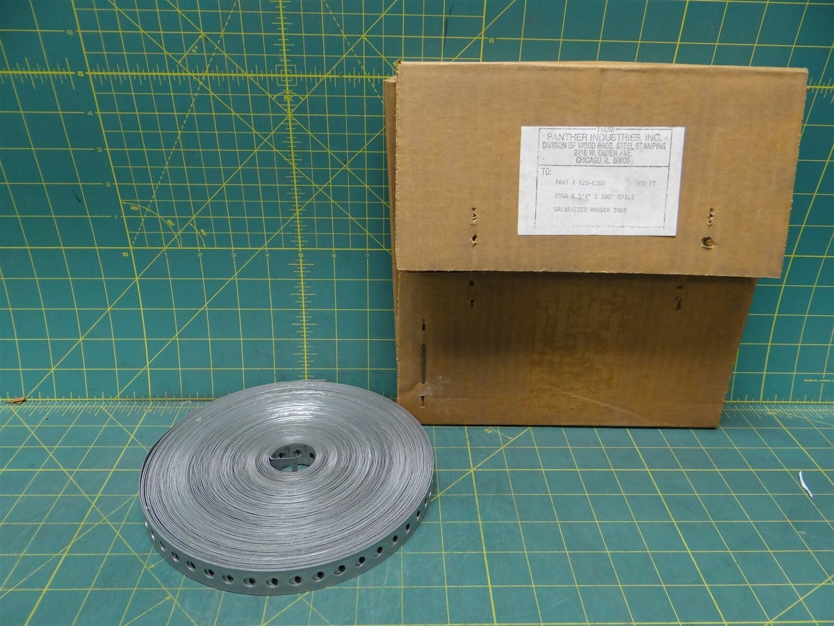 Panther Industries Inc. Galvanized Iron Hanger 20GA x 3/4" x 100' Coils 520-C100