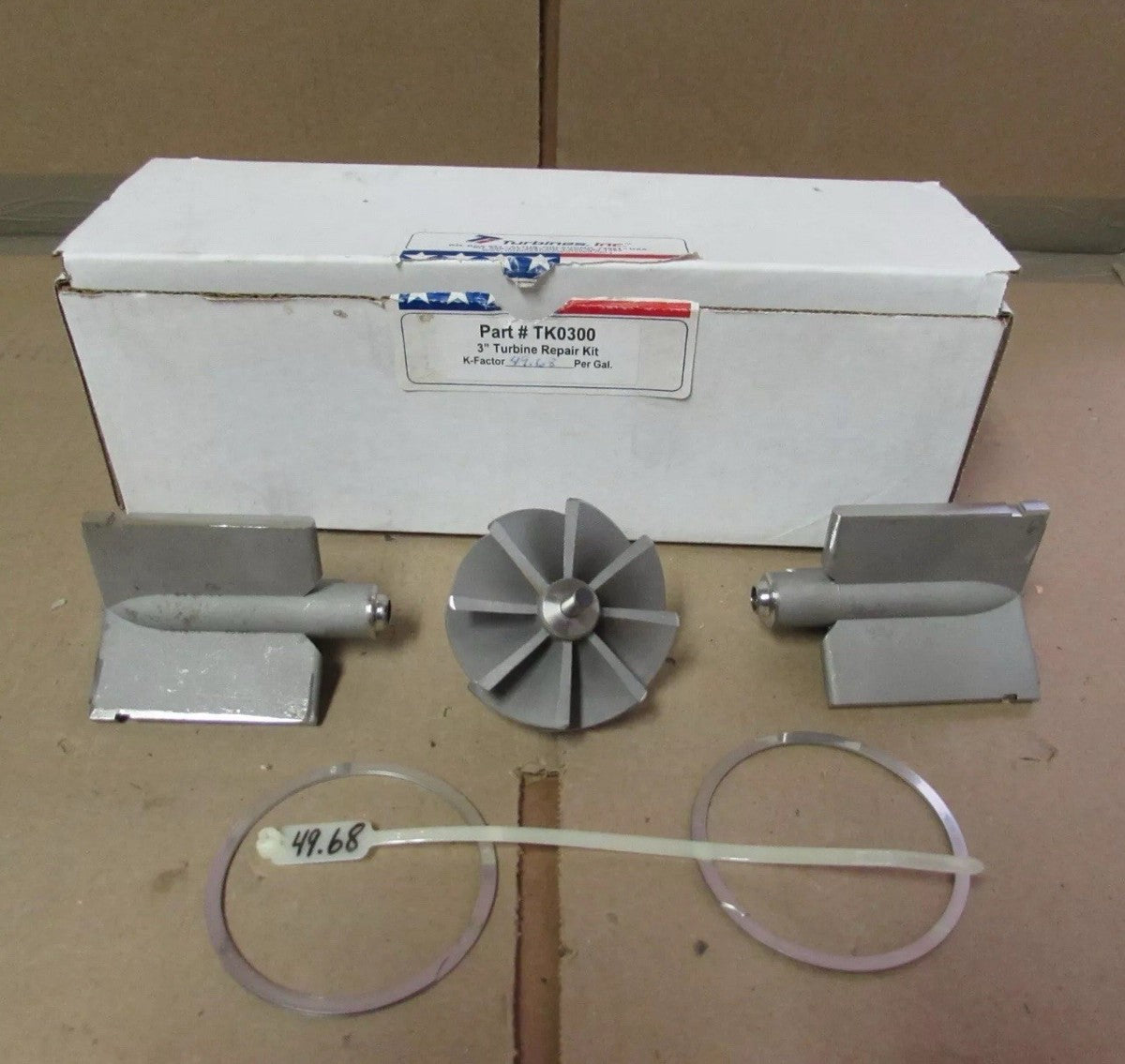TURBINES INC TK0300, 3" TURBINE REPAIR KIT, K-FACTOR 48.97 P/G Free Shipping! D5