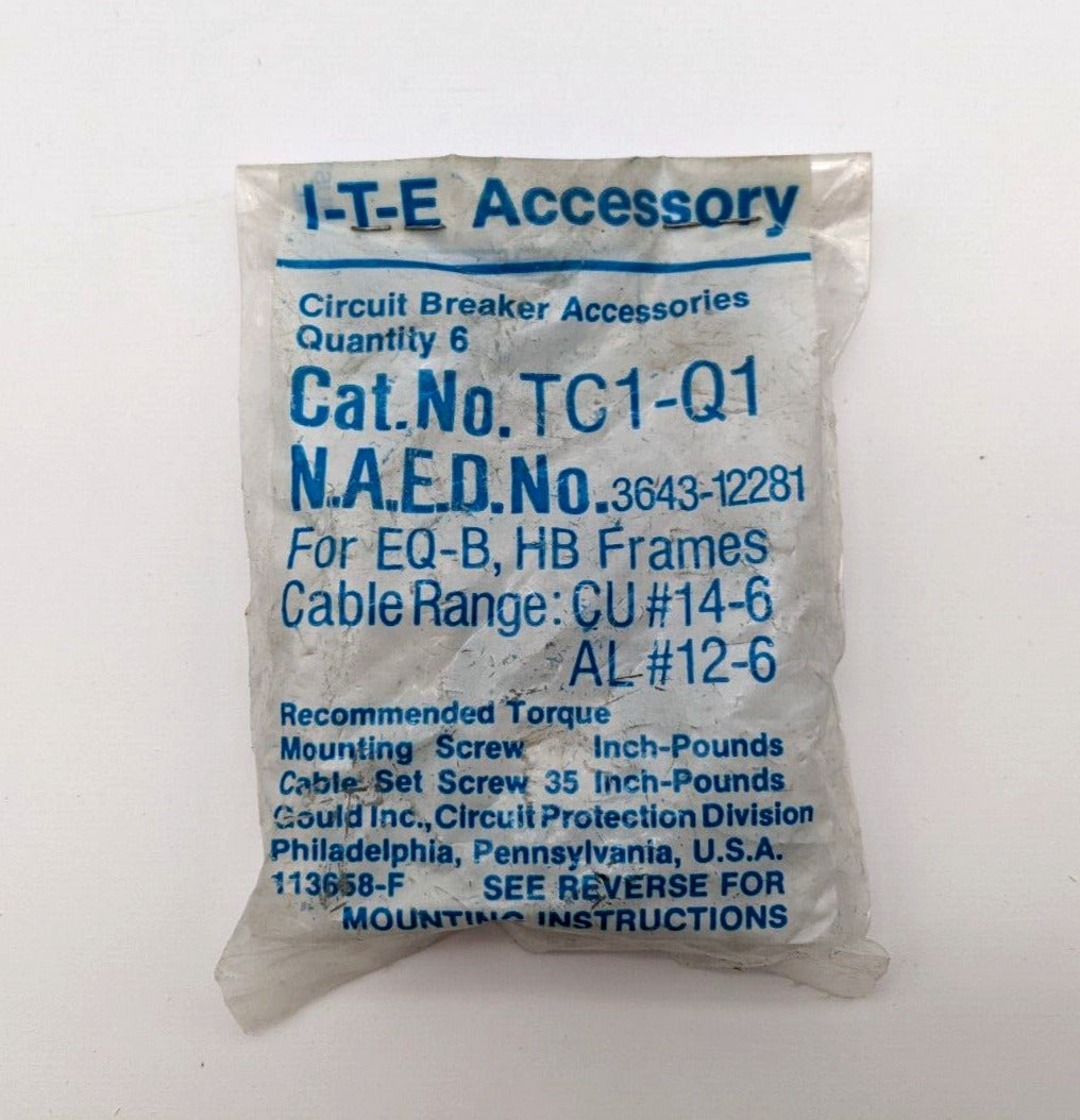 3 Pcs I-T-E Gould TC1-Q1 Lug Kit EQ-B HB Line Terminal 3 Pole CU #14-6 AL #12-6
