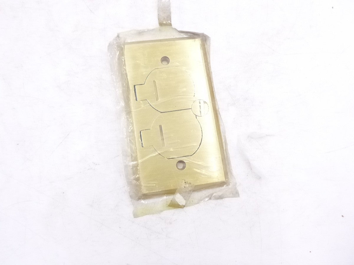 Lew Electric RRP-2-FPB 1 Duplex Flip Lid Cover for 1101-PB Floor Box Brass