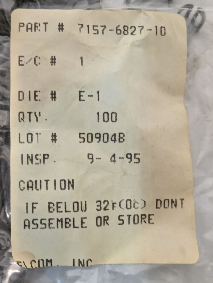 (100-Pack) Yazaki 7157-6827-10 Rear Space Holders Automotive Connector