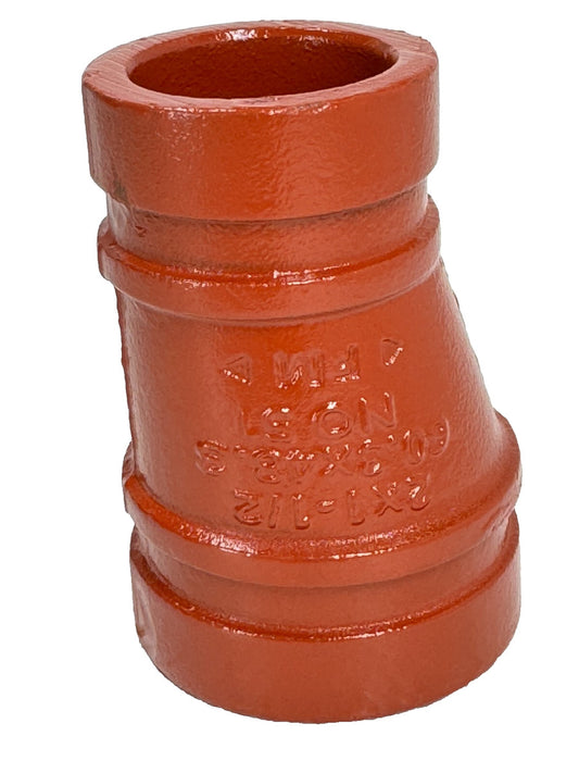 2" x 1-1/2" Victaulic Style 51 Eccentric Reducer Grooved End Pipe Fitting