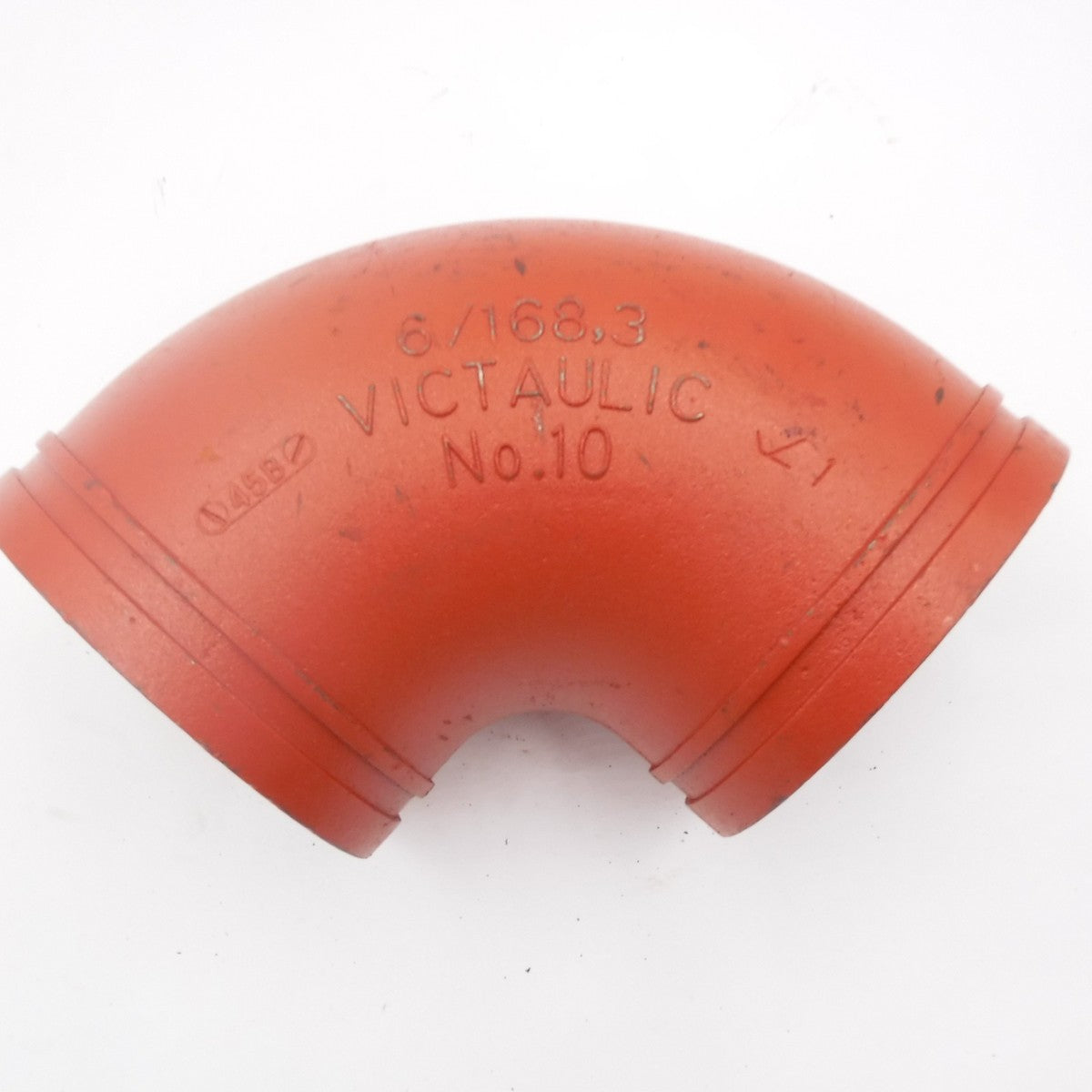 Victaulic 6" Grooved 90° Ductile Iron Elbow NO.10 Orange Enamel F060010P00