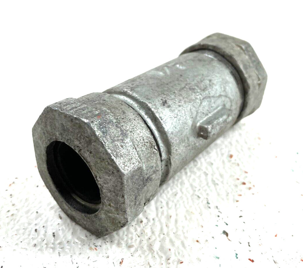 (2) Galvanized Compression Coupling Fits 3/4" (1.050 OD) IPS Plain End Pipe Size