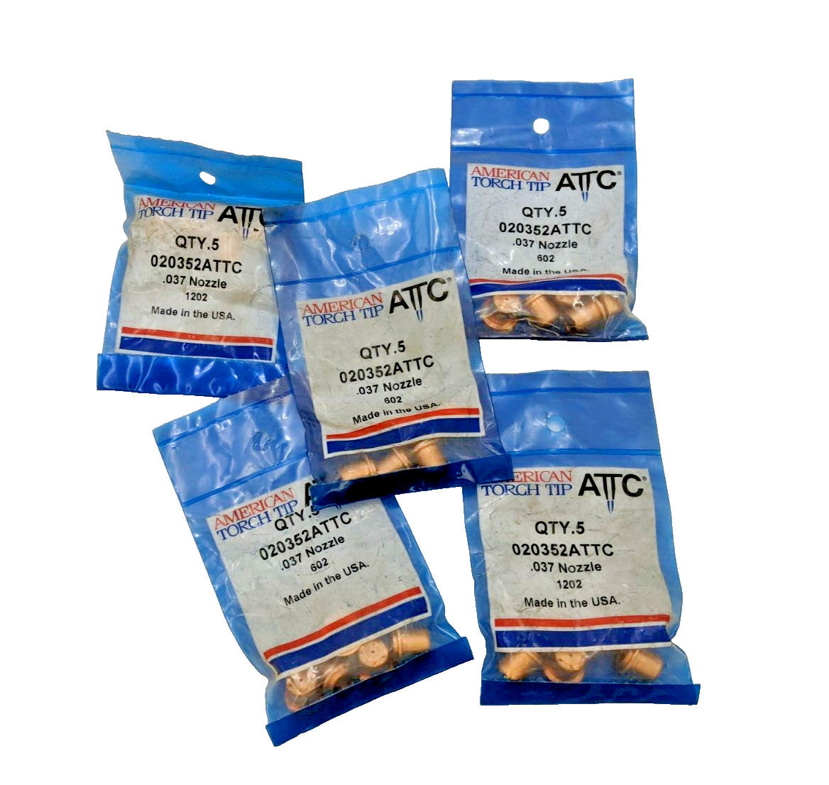 25 Piece Lot ATTC 020352 .037 Nozzle Welding Equipment Accessory NOS