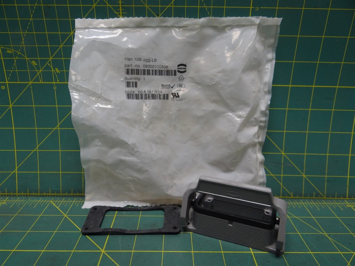 Harting Han 10B-agg-LB Low Profile Heavy Duty Connector 09300100305 Aluminum