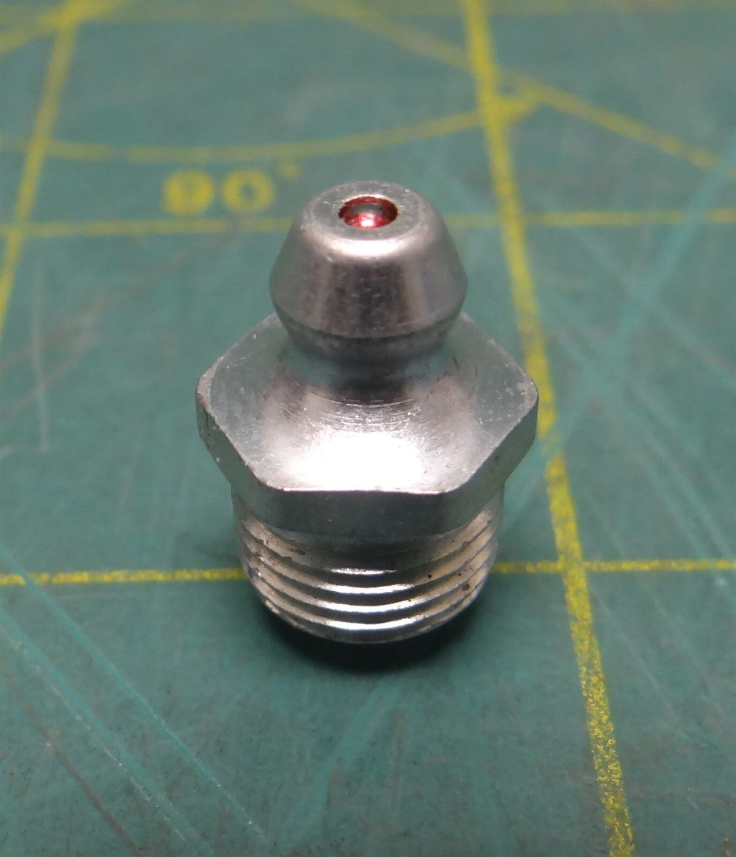 Stainless Steel Grease Fitting 1/8" Male NPT Straight 3/4" Length Ball Valve