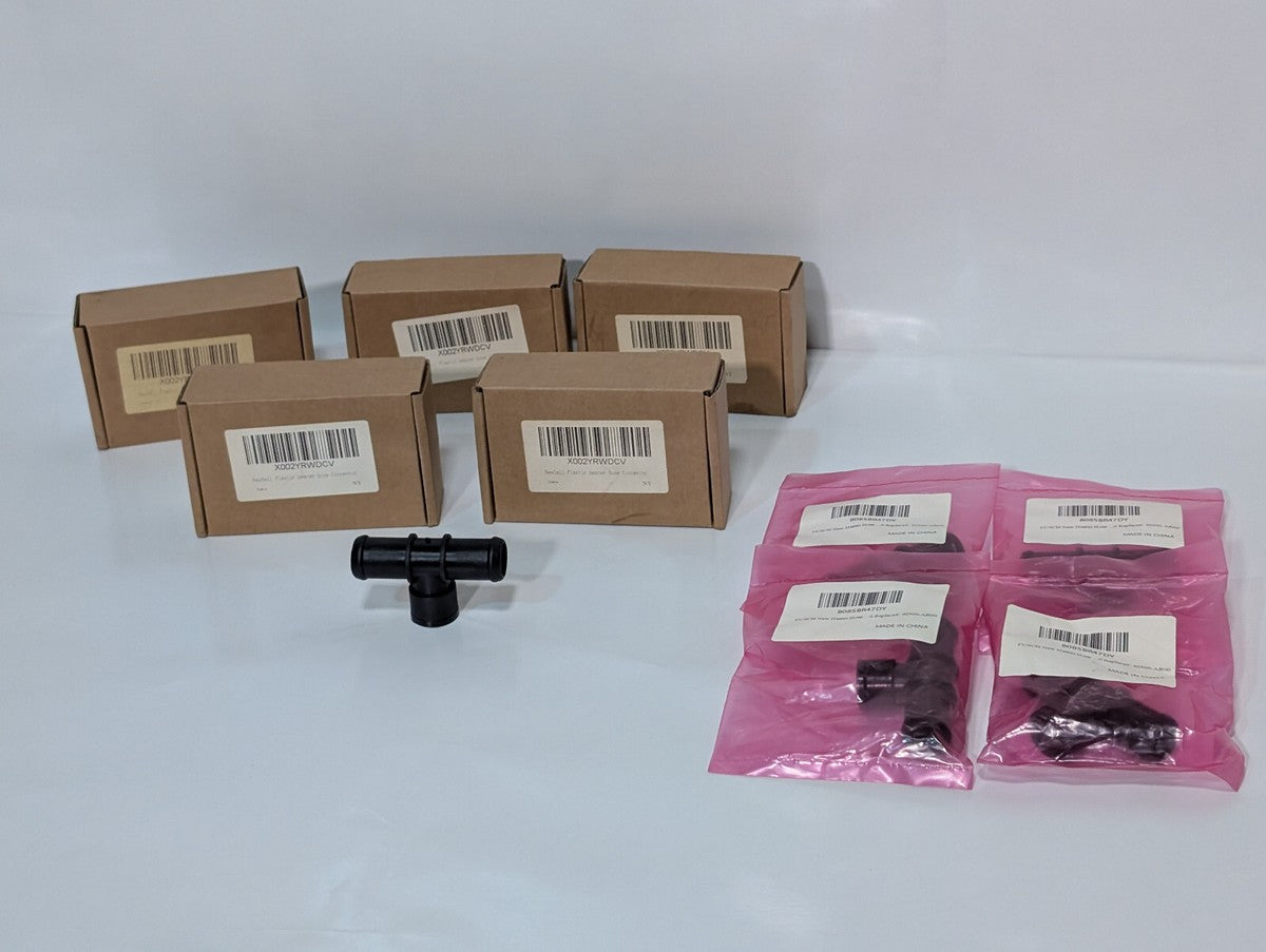 Lot of 10: Plastic Heater Hose Connectors Yall X002YRWDCV, Fusch B08SBR47DY