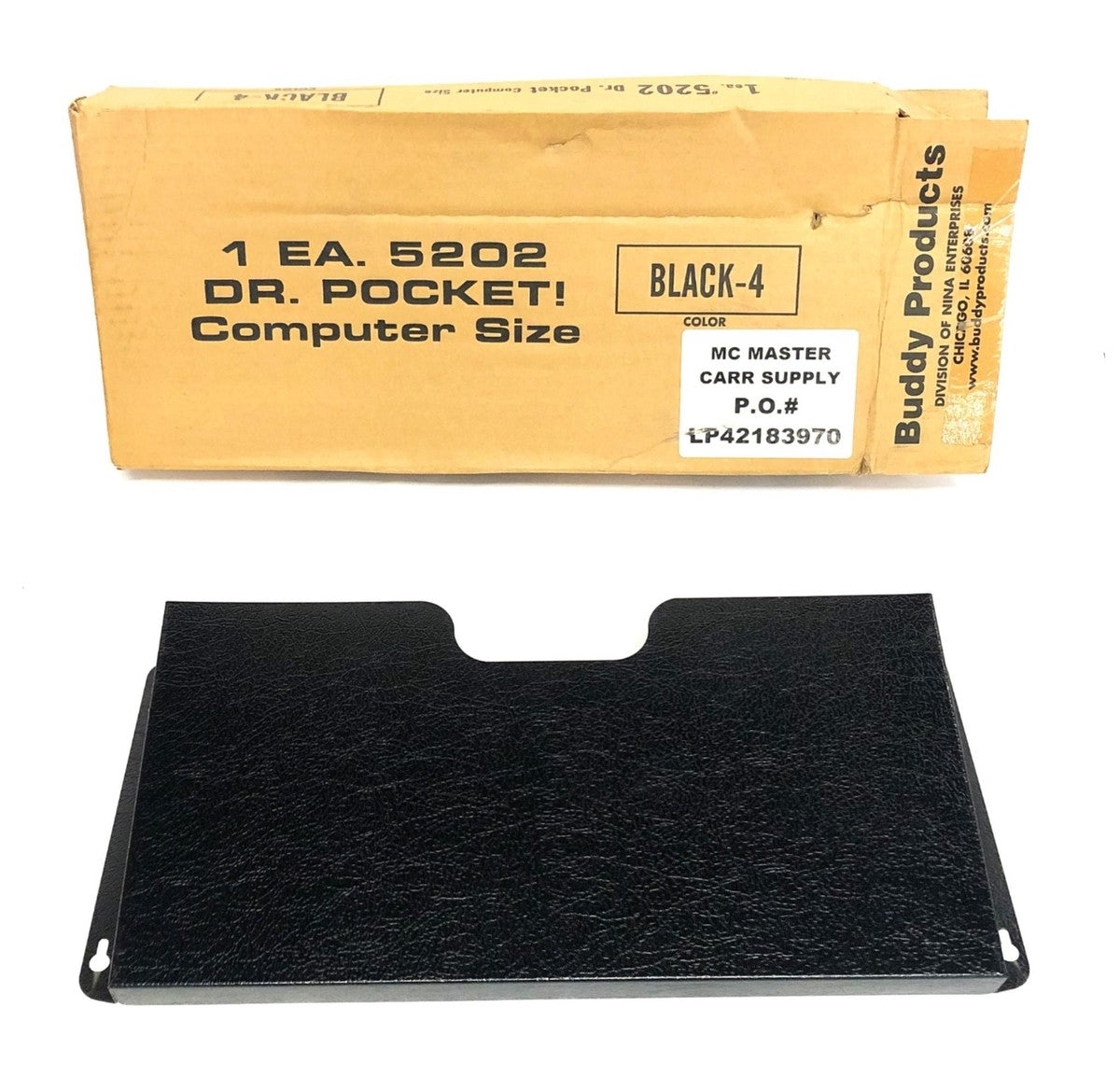 Buddy Products Dr Pocket Black-4 8X16 Inch Wall Pocket 5202 NOS