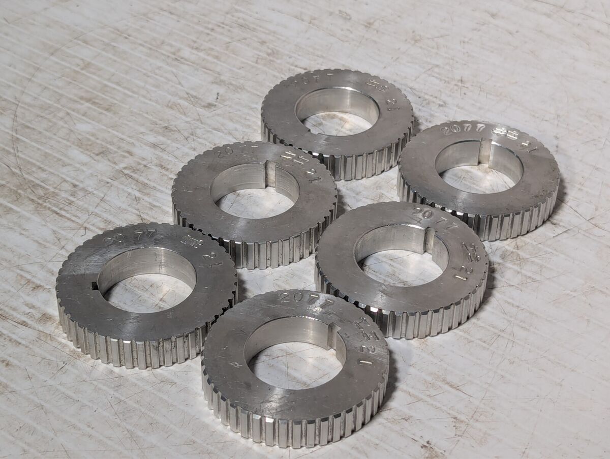(6) 2077-21 Timing Pulley, 2077 == 21 Pulleys