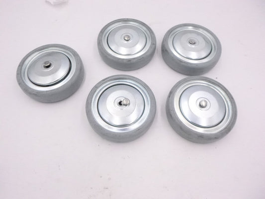 5 Pack Tente Solid Wheel Thick 125mm x 32mm 5" Non Marking Caster Wheels
