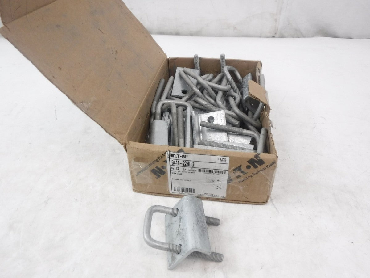 25 Pack Eaton 3/4"Max Flange 13/16"-1-5/8" High Channel Beam Clamps B-Line