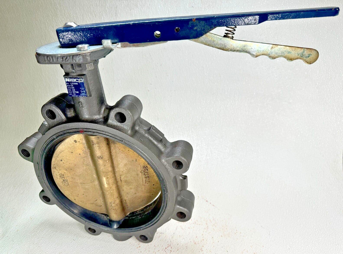 NIBCO LD2000 Butterfly Valve 8" 200-CWP Lug Style DI Body, BRZ Disc, EPDM Seat