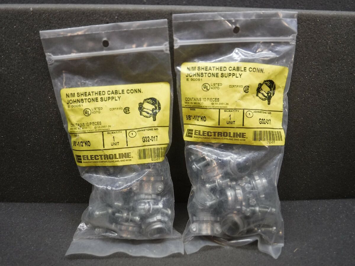 Electroline, E90051, NIM Sheated Cable Conn, Johnston Supply (New) * Lot of 2 *